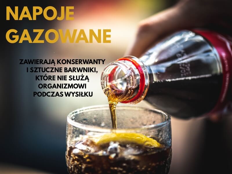 gazowane napoje a bieganie - infografika napoje gazowane a bieganie