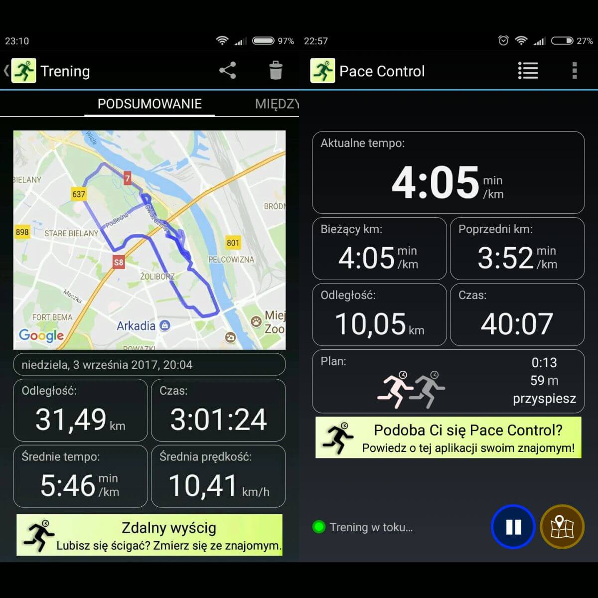 Pace Control - apka kontrolująca tempo biegu Aplikacja do biegania i kontroli tempa – Pace Control