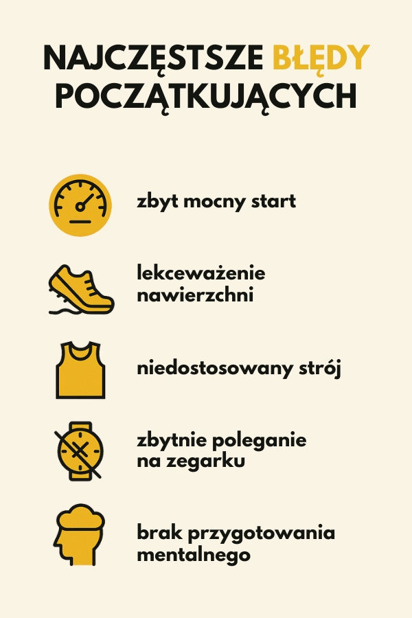 najczęstsze błędy początkujących w biegach przełajowych