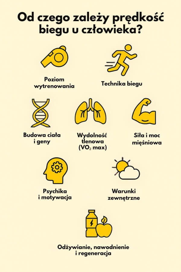Od czego zależy prędkość biegu u człowieka?