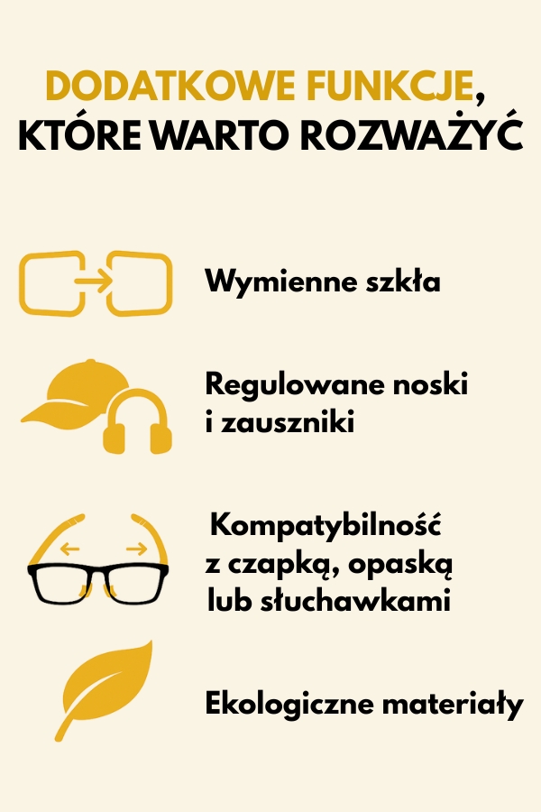 dodatkowe funkcje w okularach biegowych