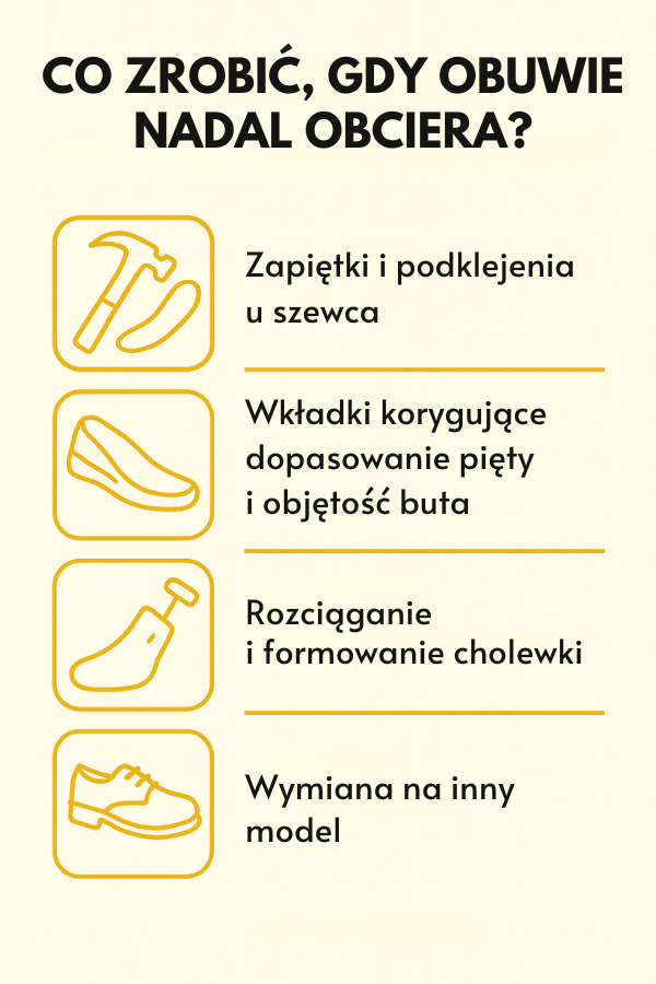 Co zrobić z butami, które cały czas obcierają? Porady Co zrobić, jak buty obcierają z tyłu? Sposoby, gdy domowe metody zawodzą