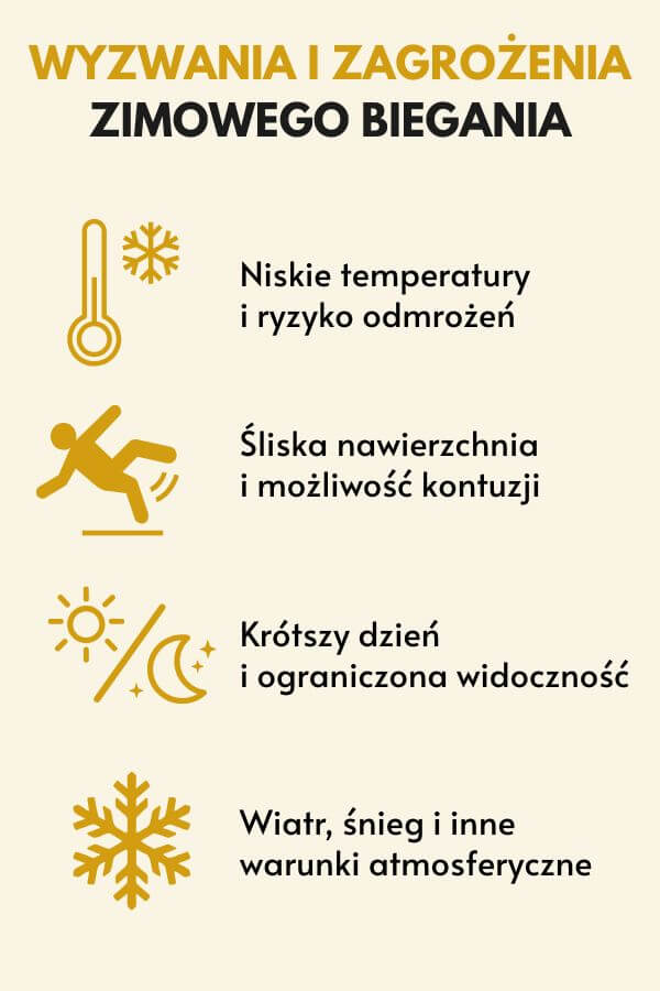 O jakich wyzwaniach i zagrożeniach pamiętać, biegając zimą?