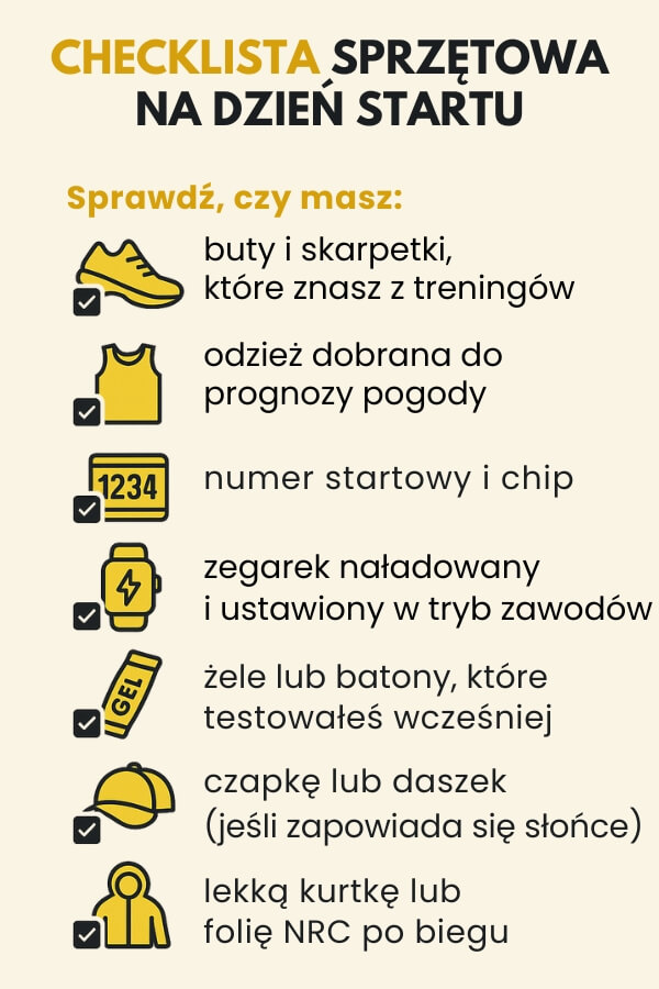 przygotowania do półmaratonu z checklistą pomocniczą przygotowania do półmaratonu według checklisty