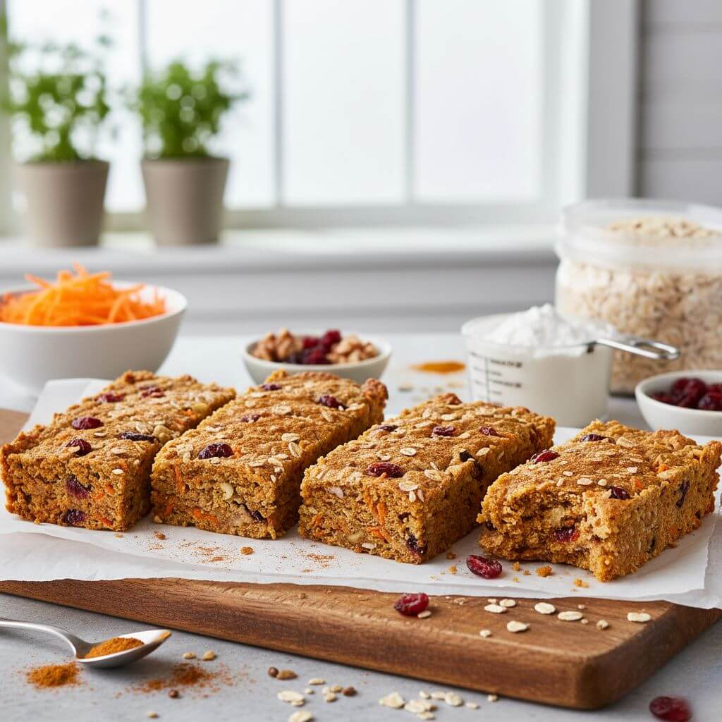 Baton proteinowy inspirowany ciastem marchewkowym Batony proteinowe – przepisy z marchewką