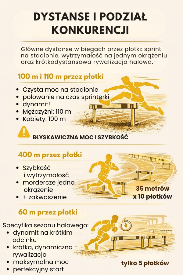 dystanse w biegach płotkarskich