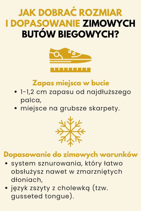 Jaki rozmiar zimowych butów do biegania?