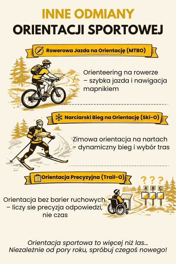 biegi na orientację a inne dyscypliny sportowej orientacji