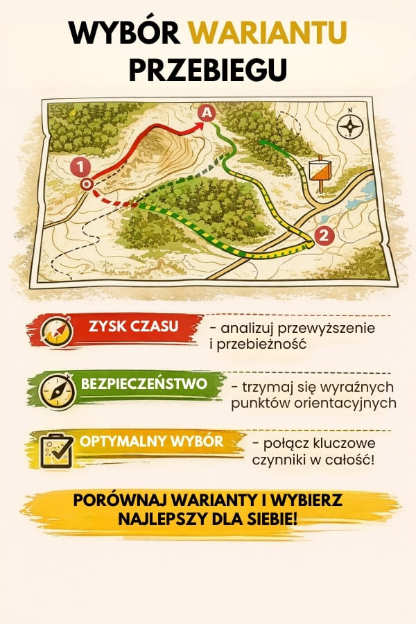 biegi na orientację w 3 wariantach
