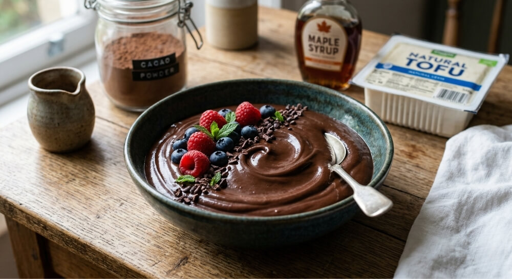 posiłki wysokobiałkowe – przepisy na pudding roślinny posiłki wysokobiałkowe – przepisy na pudding z tofu