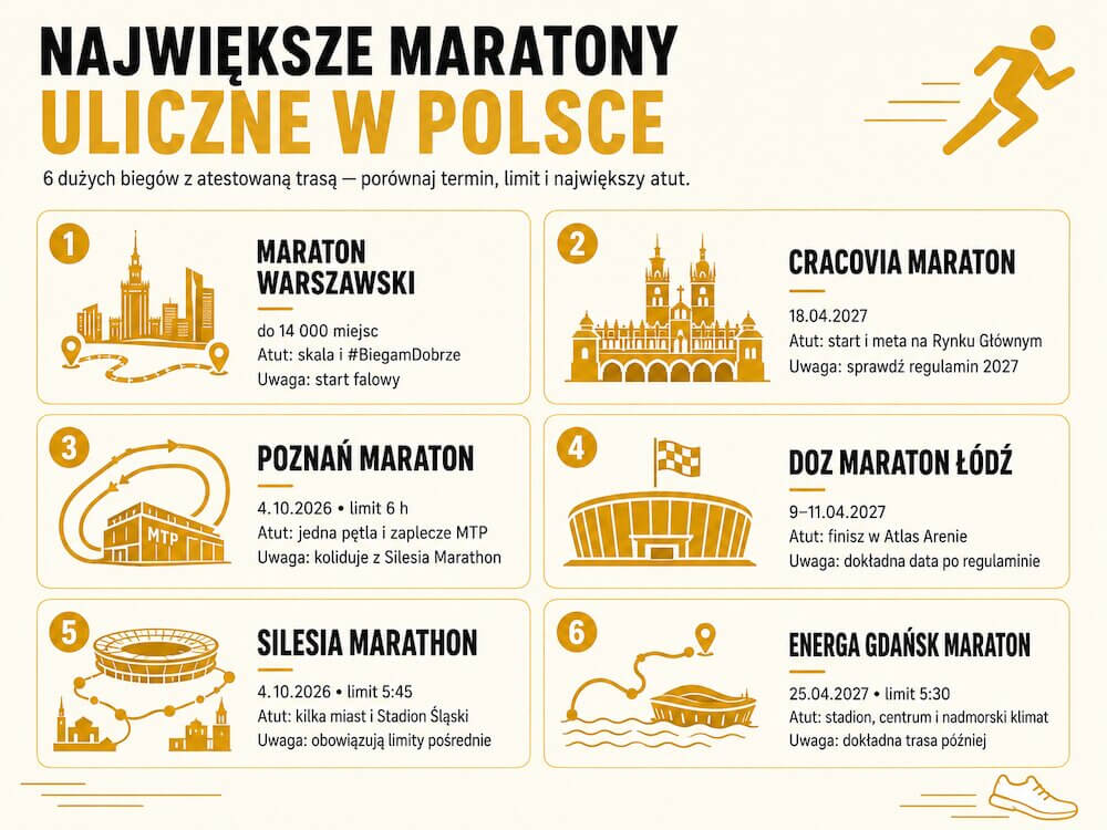 Maratony polskie - największe wydarzenia organizowane w naszym kraju