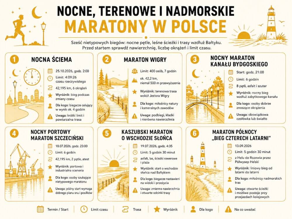 Maratony polskie - nietypowe wydarzenia dla biegaczy